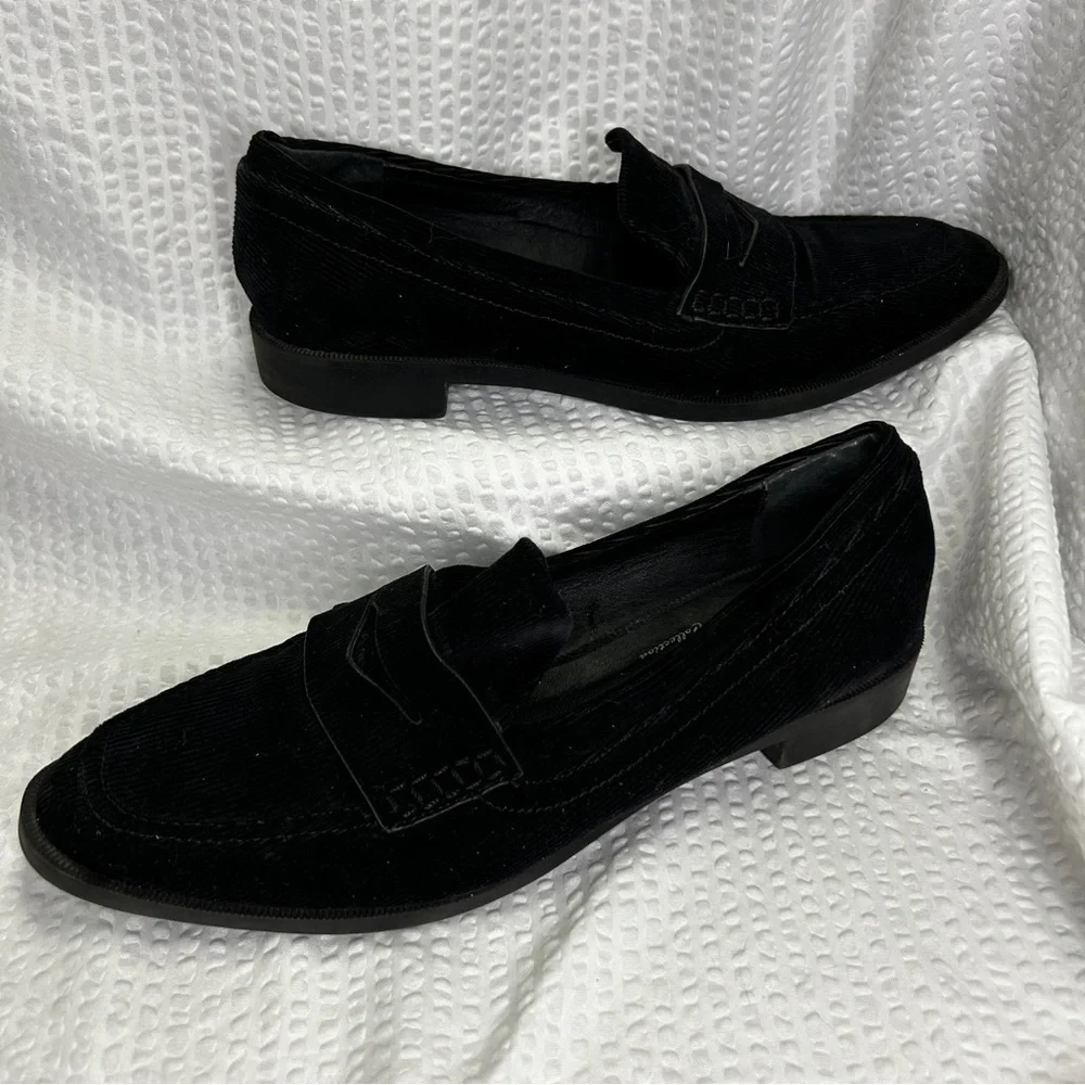 Sbicca 9 Women’s Corduroy Black Loafers EUC - Picture 2 of 8